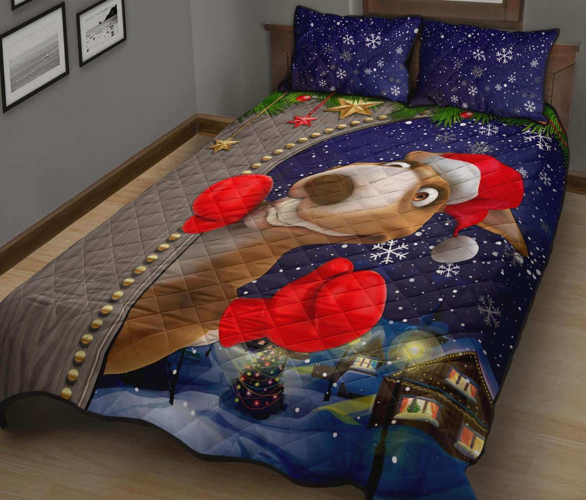 christmas-quilt-bed-set-funny-kangaroo-christmas