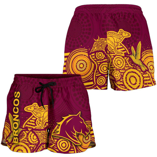 Brisbane Women Shorts Broncos Indigenous - Vibe Hoodie