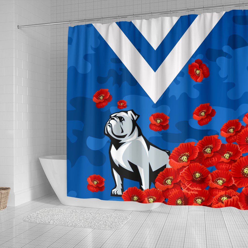 bulldogs-shower-curtain-poppy-flowers