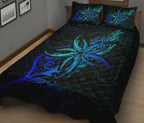 new-zealand-light-silver-fern-x-frangipani-tattoo-quilt-bedding-sets-blue