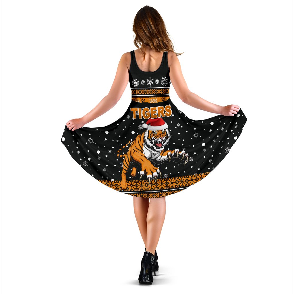 Wests Christmas Women's Dress Tigers Unique Vibes - Black - Vibe Hoodie