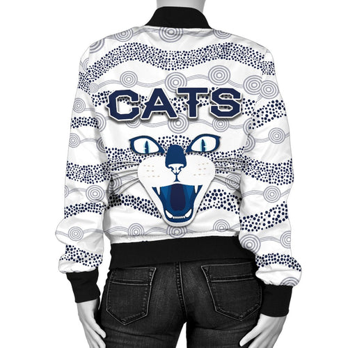 geelong-women-bomber-jacket-cats-indigenous-white