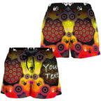 [Custom] Aboriginal Women's Shorts, Indigenous Circle Dot Painting Hand Art - Vibe Hoodie