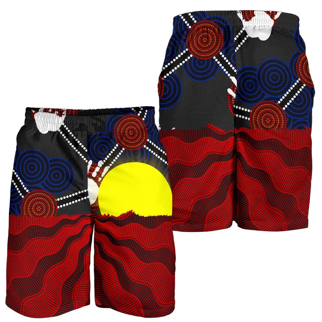 aboriginal-mens-shorts-aboriginal-lives-matter-flag-sun-dot-painting