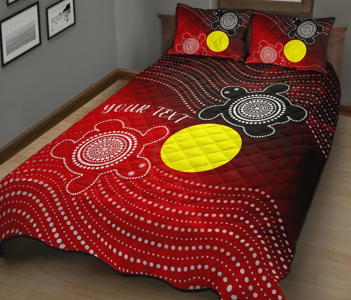 custom-aboriginal-quilt-bed-set-indigenous-circle-dot-painting-style