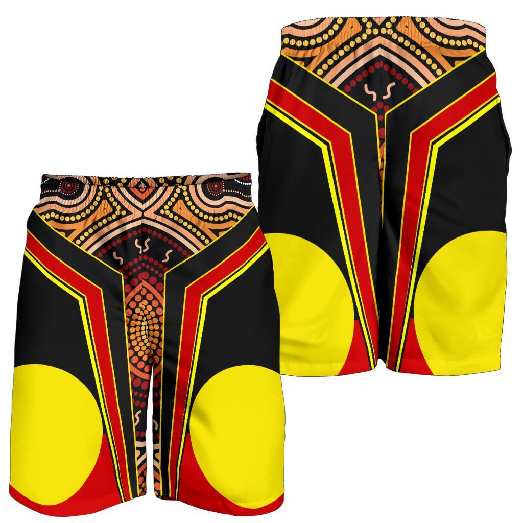 mens-shorts-aboriginal-with-dot-painting-art
