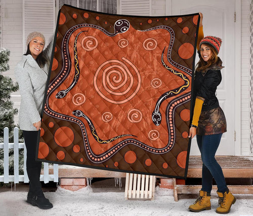 aboriginal-premium-quilt-australia-snake-aboriginal