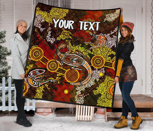 custom-aboriginal-premium-quilt-kangaroo-and-lizard-dot-painting-art