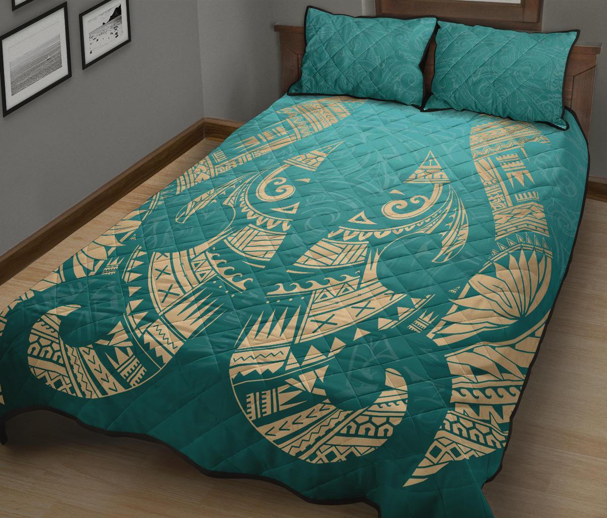 new-zealand-maori-hei-matau-tattoo-quilt-bed-set