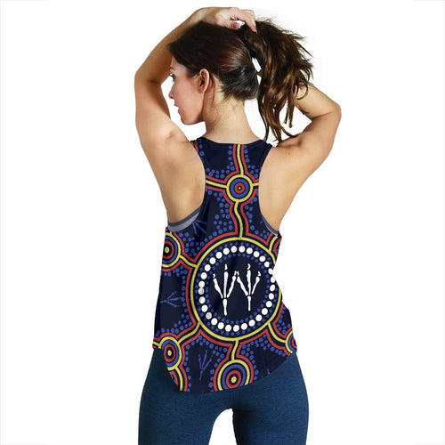 Adelaide Women Racerback Tank Indigenous Crows Footprint - Vibe Hoodie