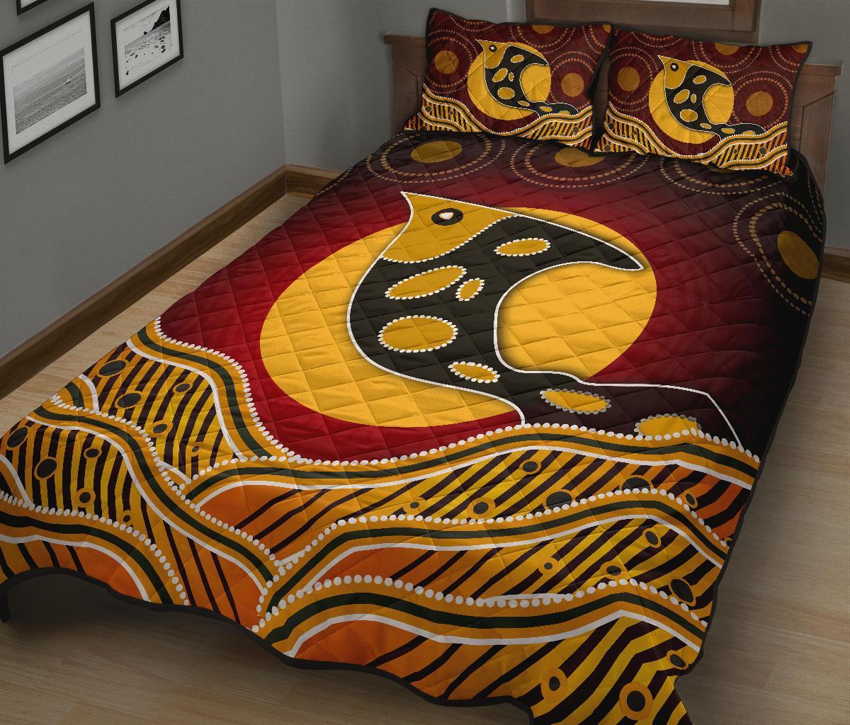 quilt-bed-set-aboriginal-dot-patterns-fish