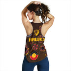 Hawthorn Women Racerback Tank Hawks Indigenous - Brown - Vibe Hoodie