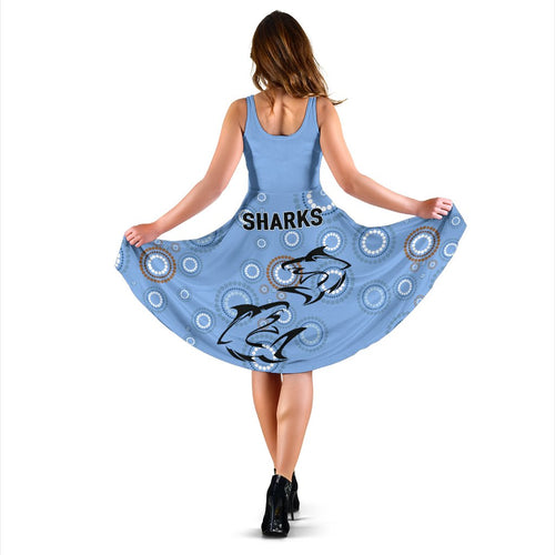 Cronulla-Sutherland Women's Dress Sharks Anzac Day Unique Indigenous - Vibe Hoodie