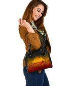 Aboriginal Shoulder Handbag, Australian Map with  Indigenous Color - Vibe Hoodie