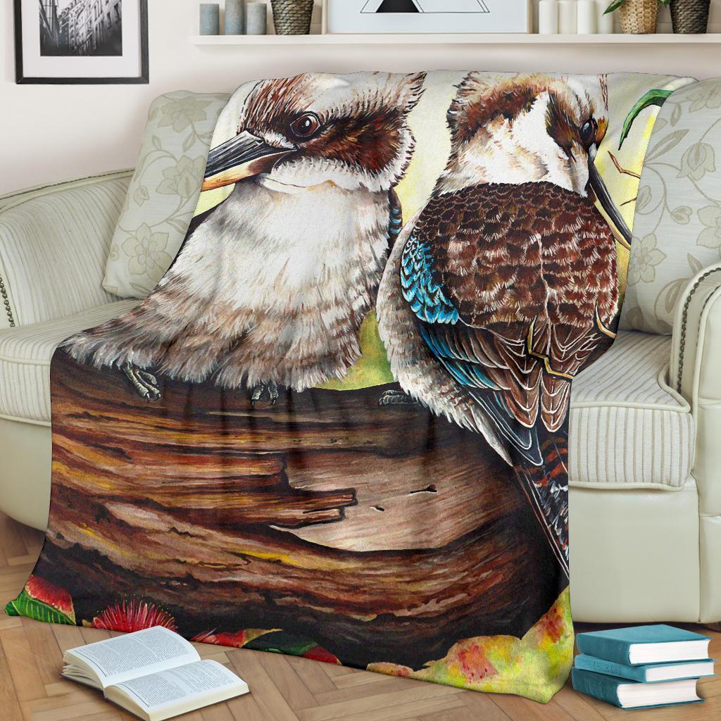 premium-blanket-kookaburra-with-waratah
