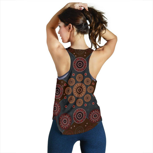 Racerback Tank - Aboriginal Dot Painting Tank Top Ver02 - Women - Vibe Hoodie