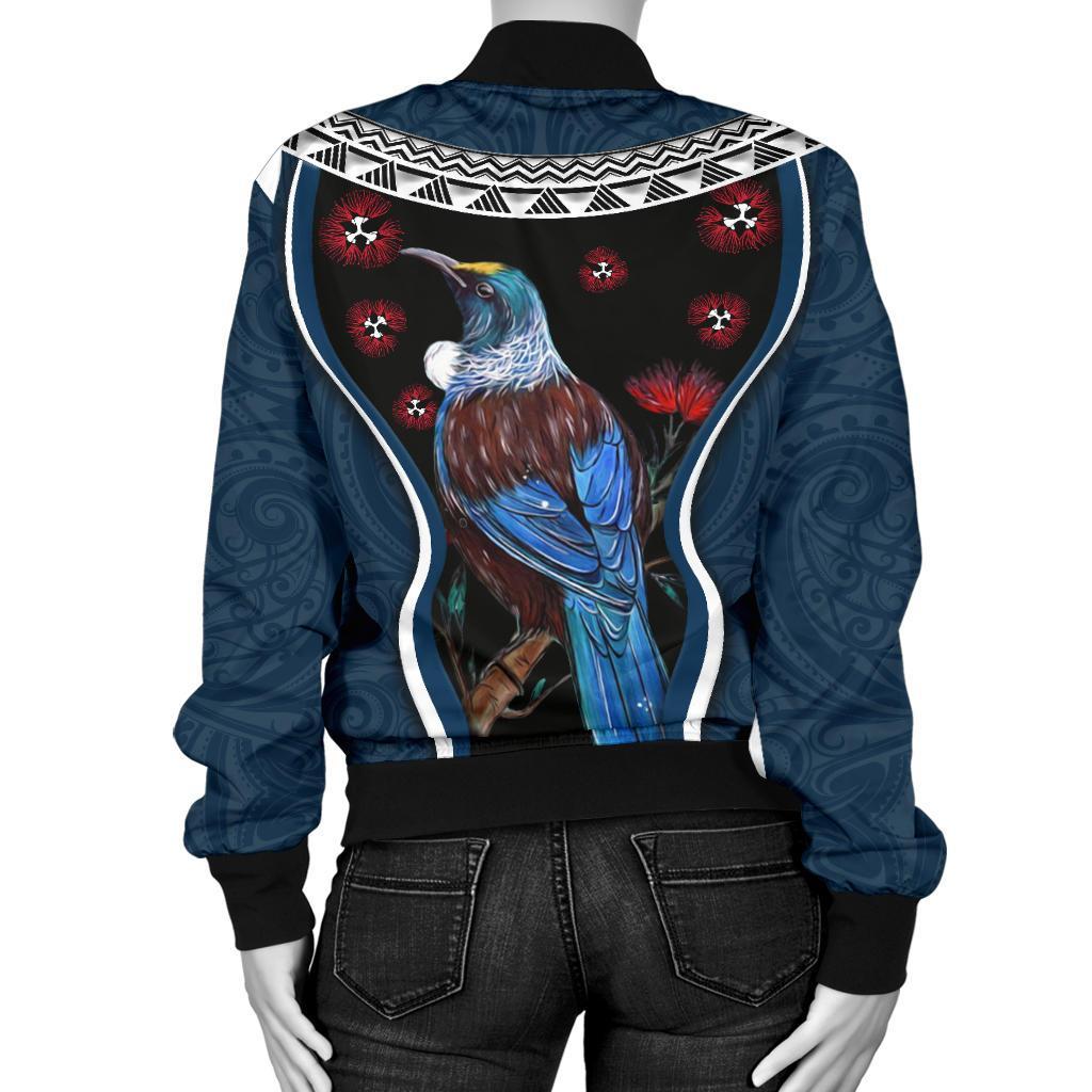 new-zealand-tui-bird-women-bomber-jacket-pohutukawa-navy