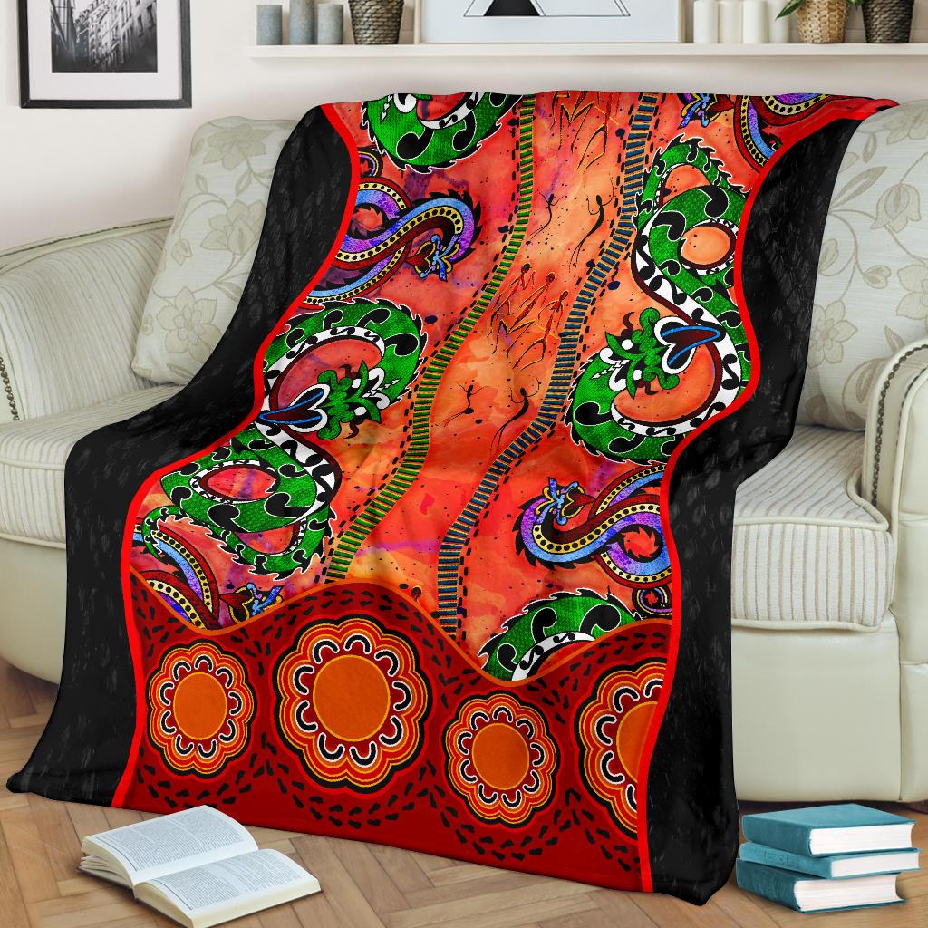 aboriginal-premium-blanket-aussie-indigenous-patterns-orange