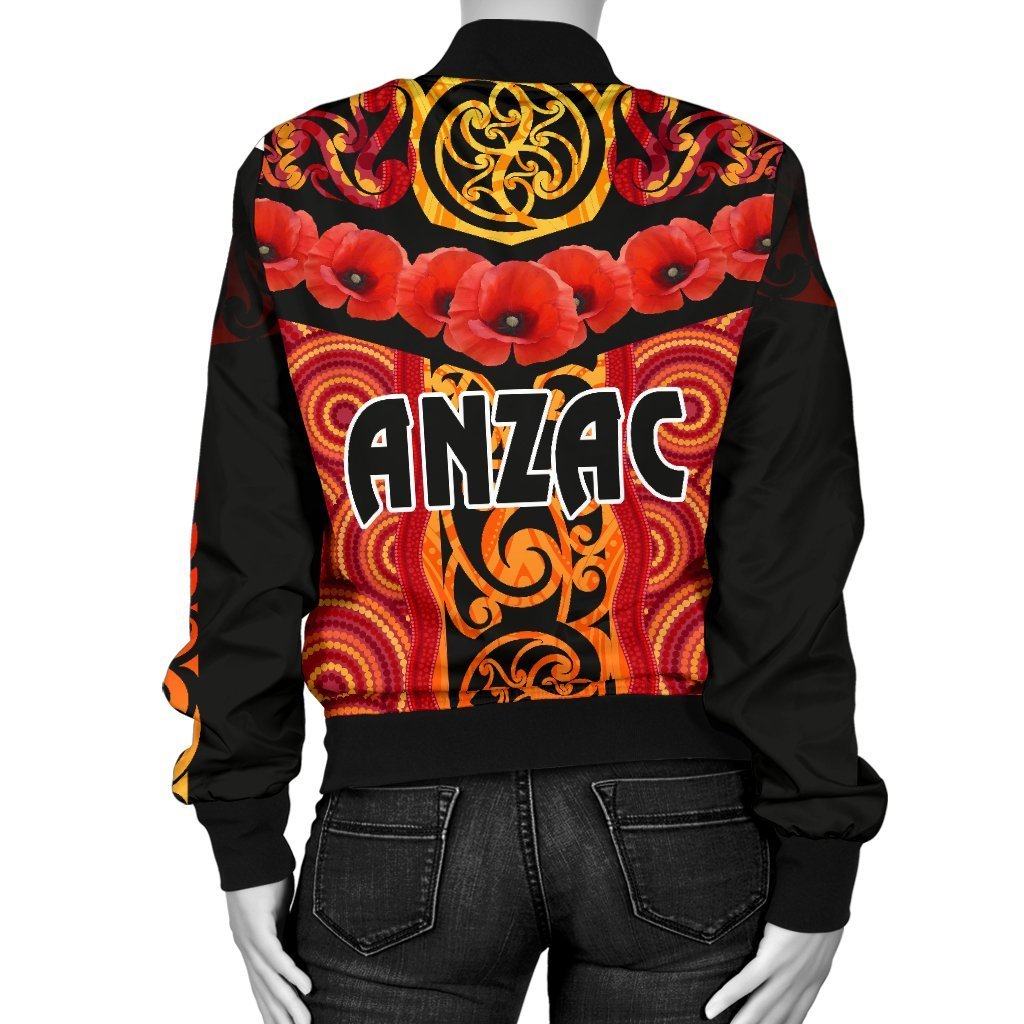 anzac-lest-we-forget-poppy-women-bomber-jacket-new-zealand-maori-silver-fern-australia-aboriginal