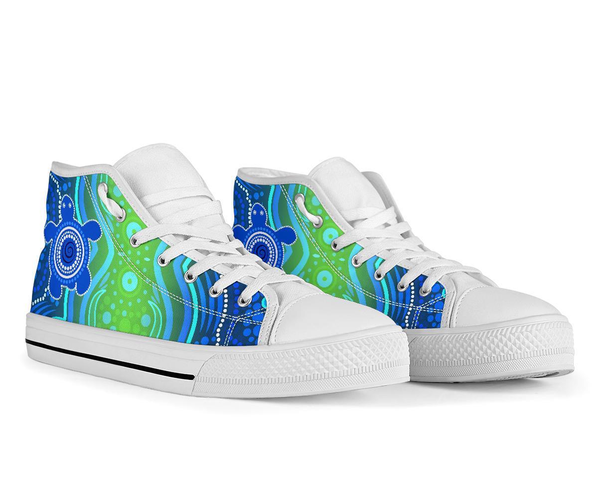 aboriginal-high-top-shoe-a-aboriginal-turtle-family