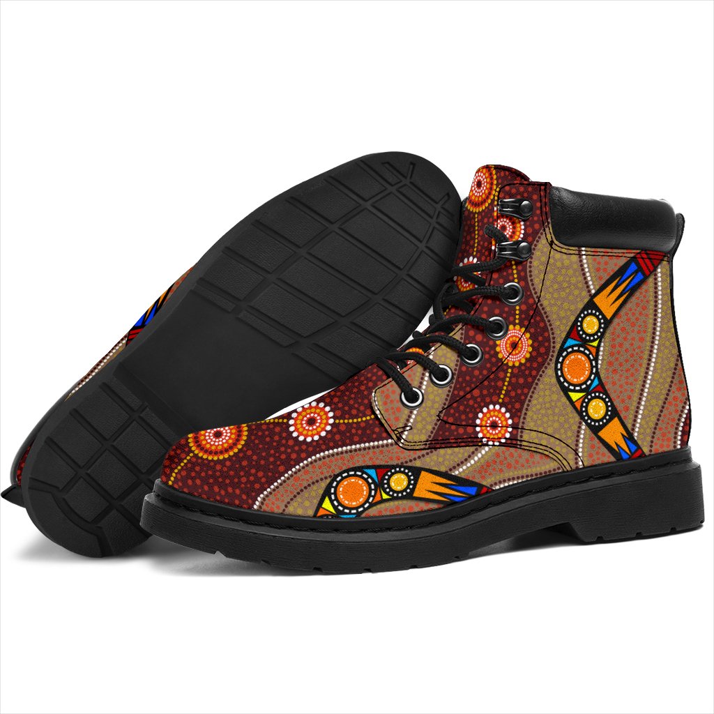 aboriginal-boots-all-season-boomerang-patterns-circle-dot-painting-fashion
