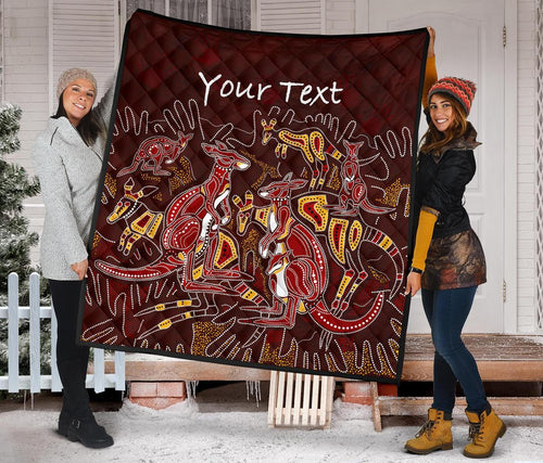 custom-aboriginal-premium-quilt-kangaroo-family-with-hand-art