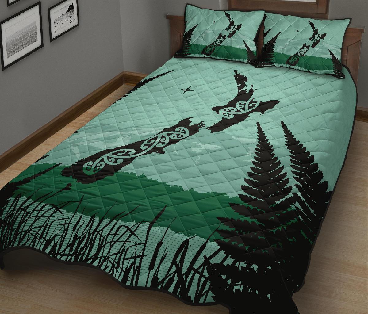 new-zealand-map-x-silver-fern-quilt-bed-set