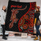 aboriginal-personalised-premium-quilt-aboriginal-lizard-with-dot-painting-pattern