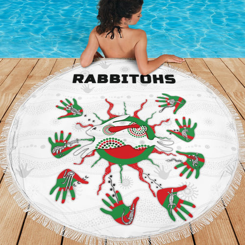 rabbitohs-indigenous-beach-blanket-animals-aboriginal