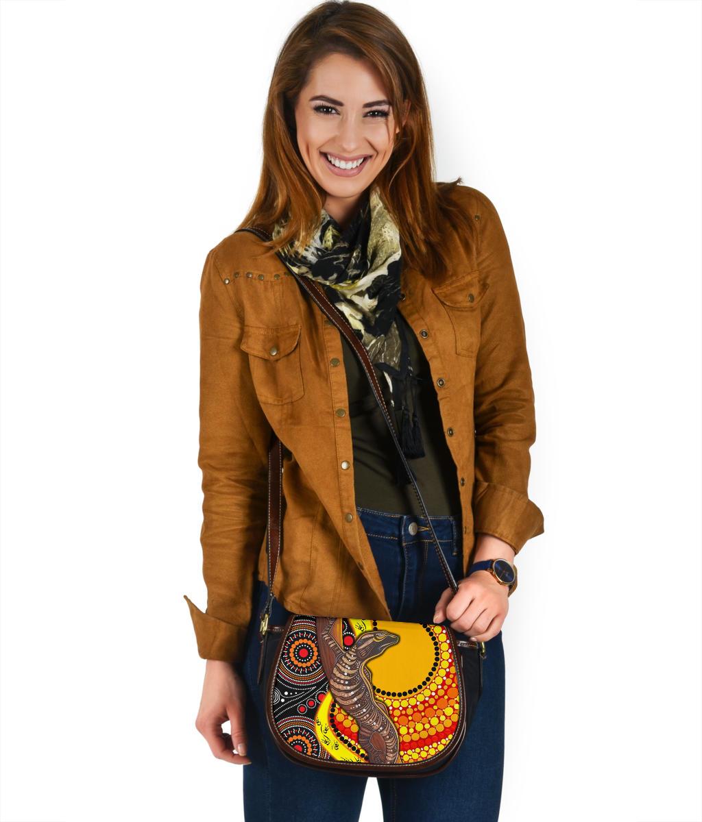 saddle-bag-australian-aboriginal-dot-painting-sun-and-lizard