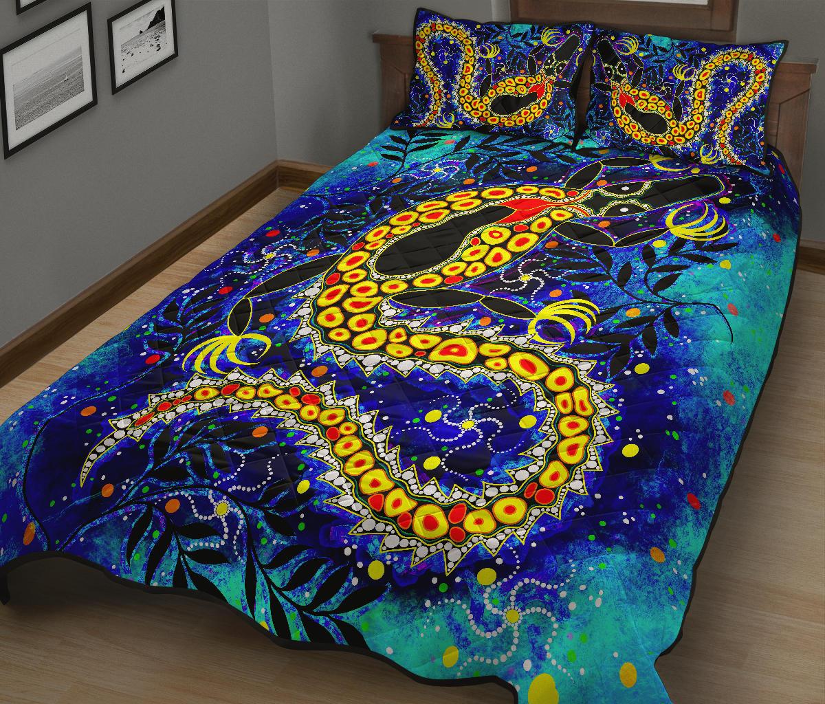 aboriginal-quilt-bed-set-indigenous-crocodile