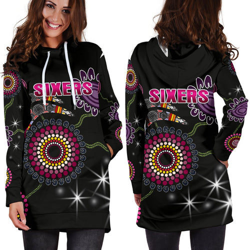 sydney-womens-hoodie-dress-sixers-indigenous-black