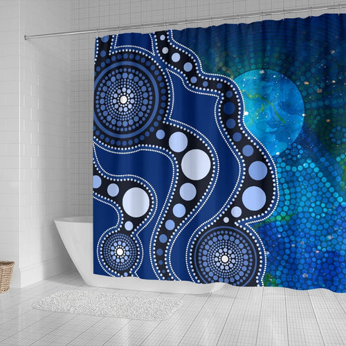 aboriginal-shower-curtain-australia-indigenous-flag-circle-dot-painting-art-blue