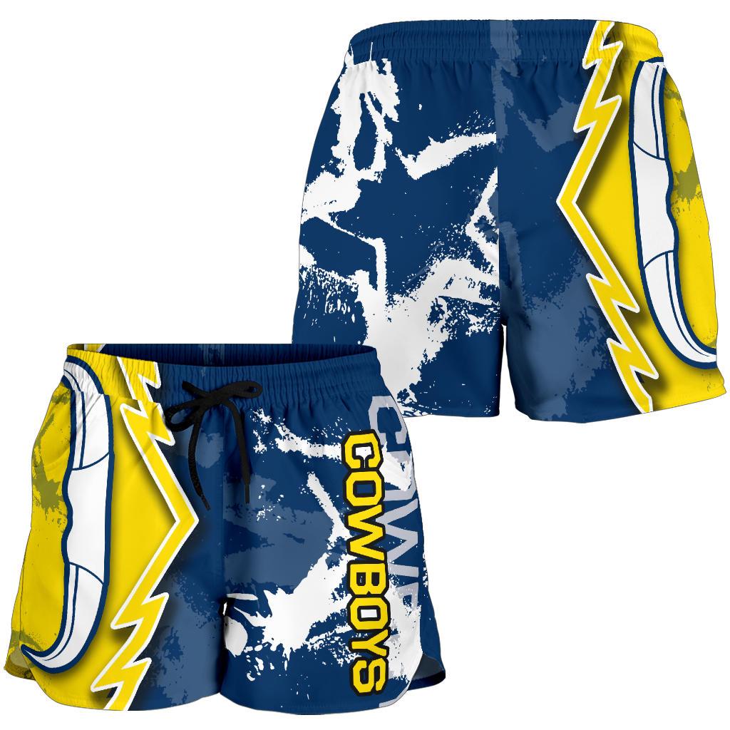 Cowboys All Over Print Women's Shorts - Vibe Hoodie