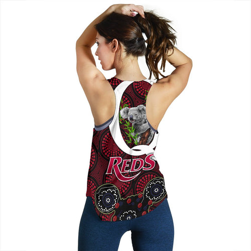 Queensland Women's Racerback Tank Reds Rugby - Koala - Vibe Hoodie