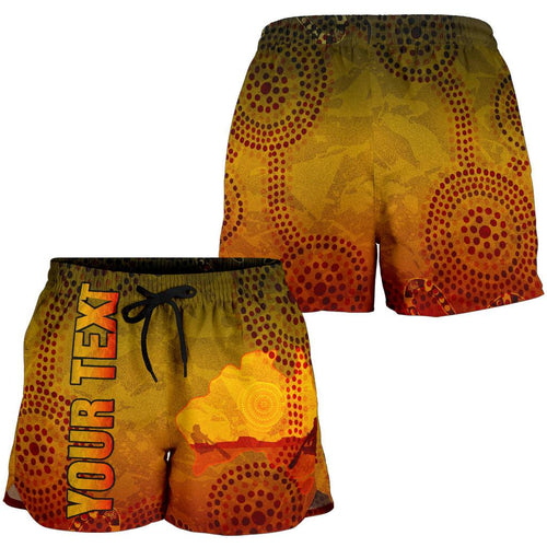 [Custom] Aboriginal Women's Shorts, Australian Map with  Indigenous Color - Vibe Hoodie