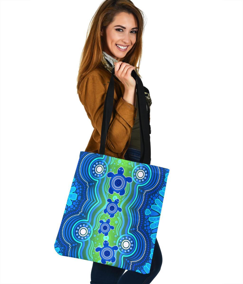 1staustrali-aboriginal-tote-bags-aboriginal-turtle-family