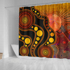 aboriginal-shower-curtain-australia-indigenous-flag-circle-dot-painting-art-golden