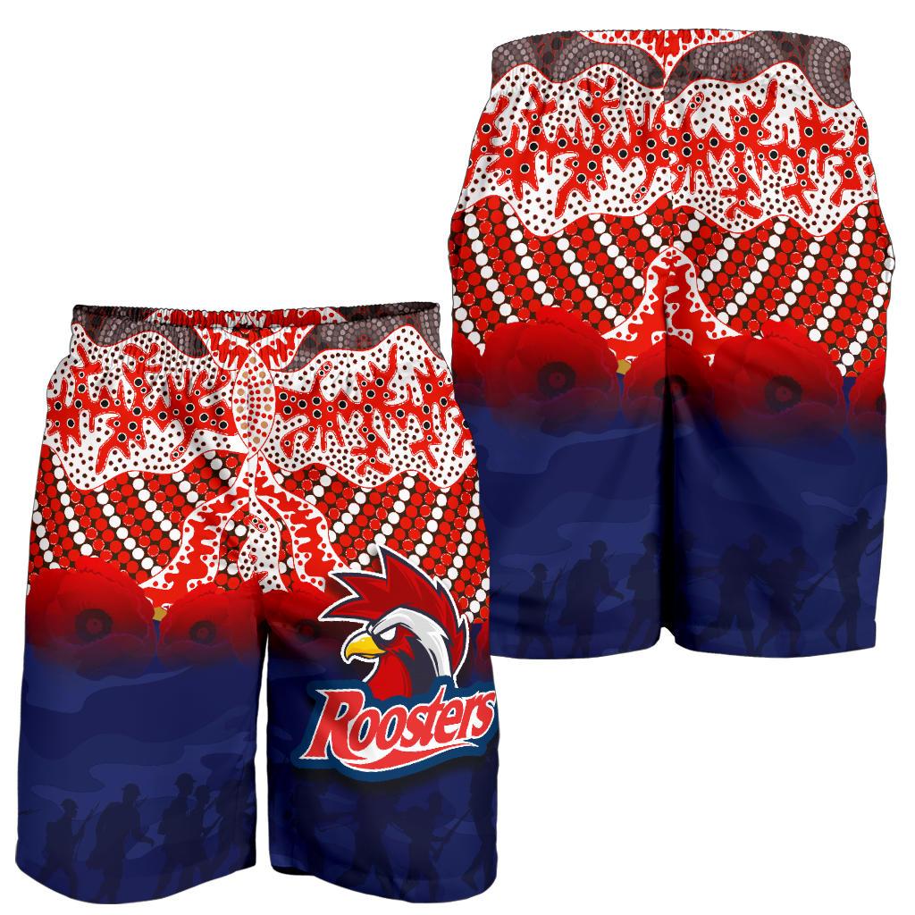roosters-all-over-print-mens-shorts-anzac-day-aboriginal