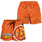 Storm Women Shorts Simple Indigenous - Orange - Vibe Hoodie