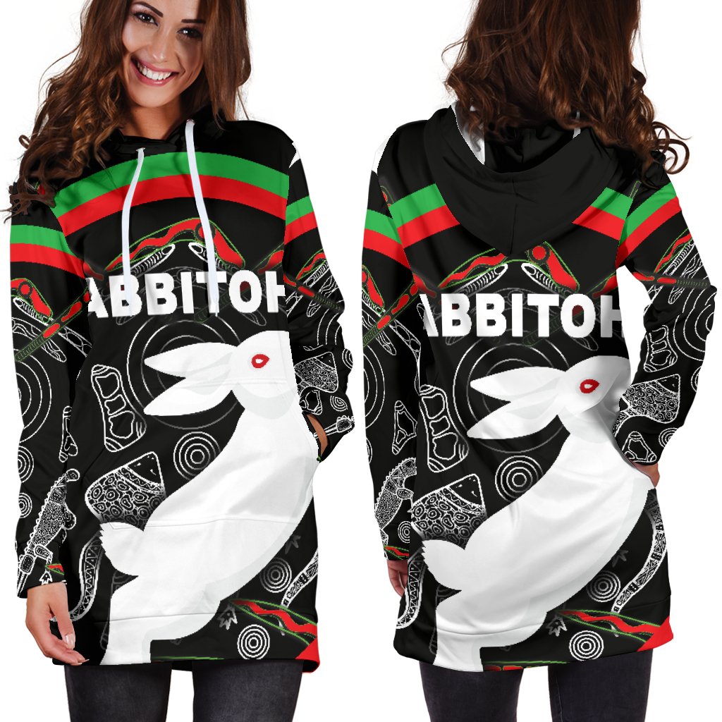 rabbitohs-women-hoodie-dress-indigenous-mystery-vibes