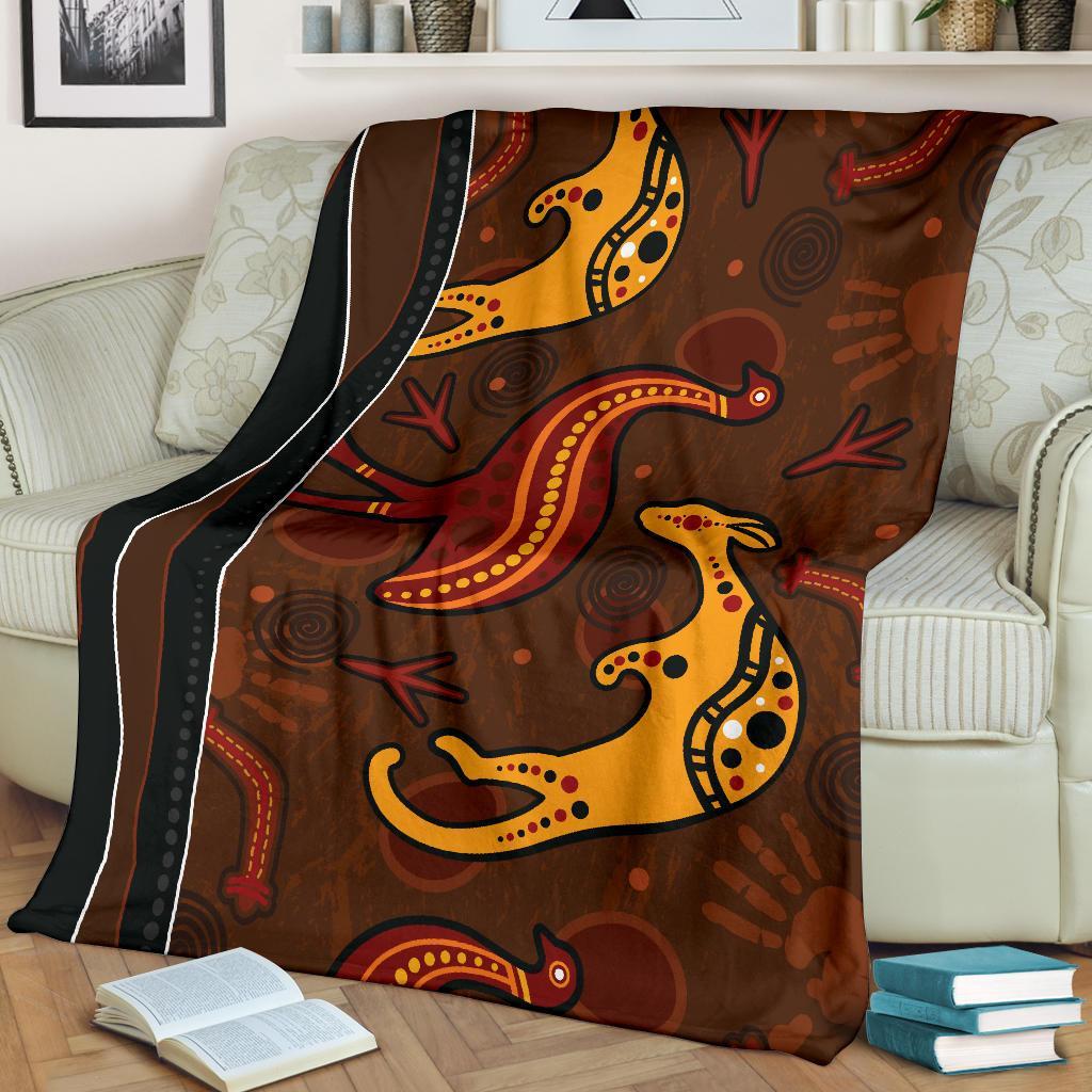 aboriginal-premium-blanket-indigenous-kangaroo-and-emu-brown-color