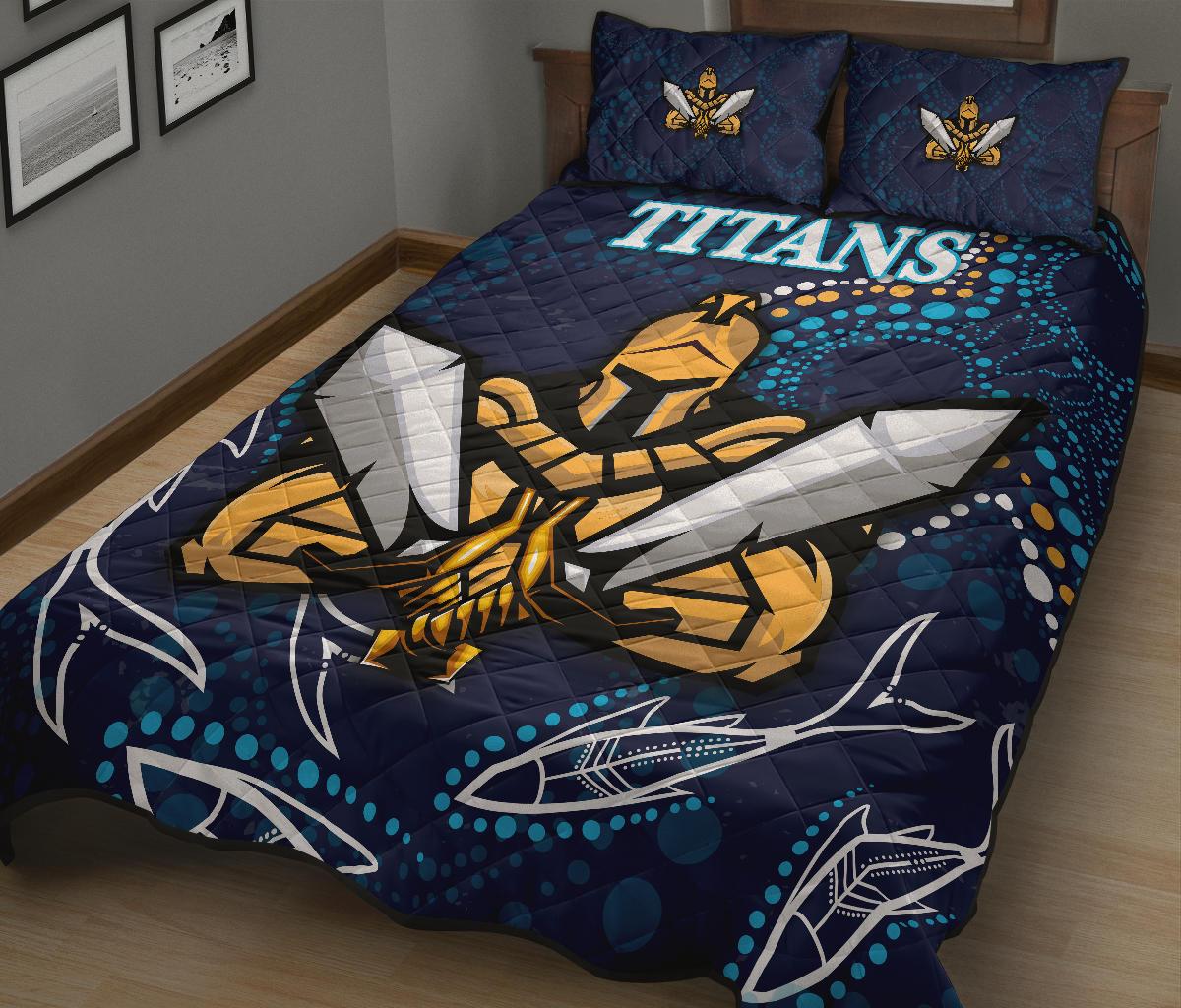 gold-coast-quilt-bed-set-titans-gladiator-indigenous