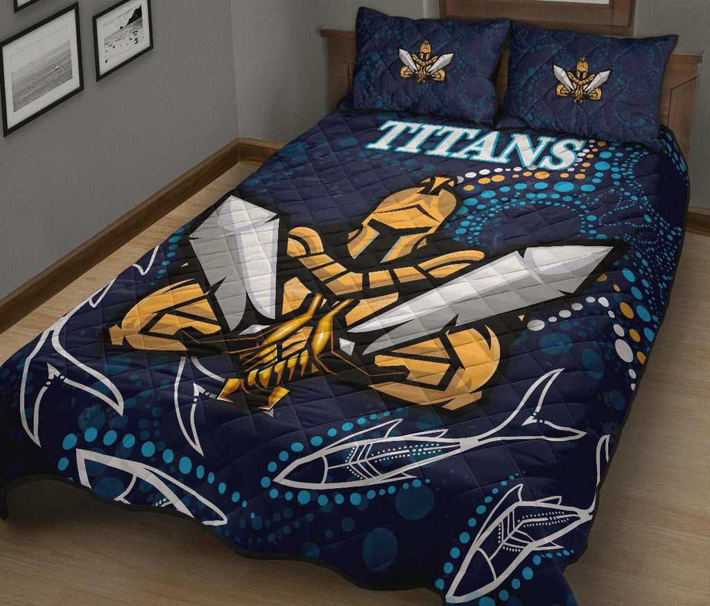 gold-coast-quilt-bed-set-titans-gladiator-indigenous