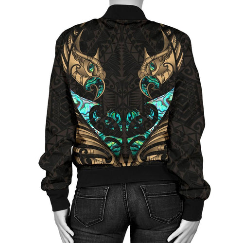 new-zealand-bomber-jacket-for-women-manaia-paua-fern-wing-gold