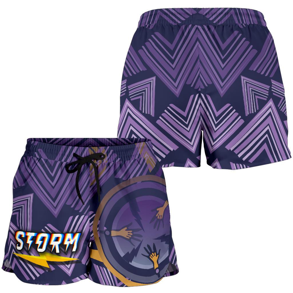Storm Women Shorts Simple Indigenous - Purple - Vibe Hoodie