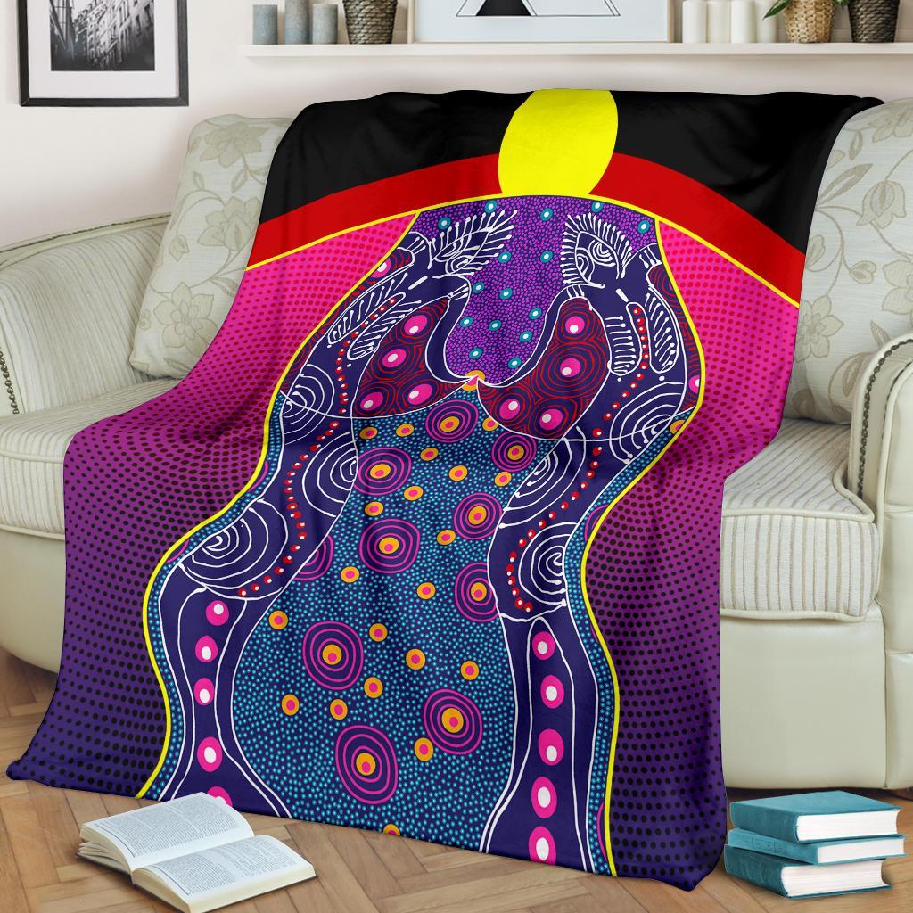 premium-blanket-aboriginal-sublimation-dot-pattern-style-violet