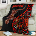 aboriginal-personalised-premium-blanket-aboriginal-lizard-with-dot-painting-pattern