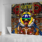 custom-text-the-land-owns-us-shower-curtain