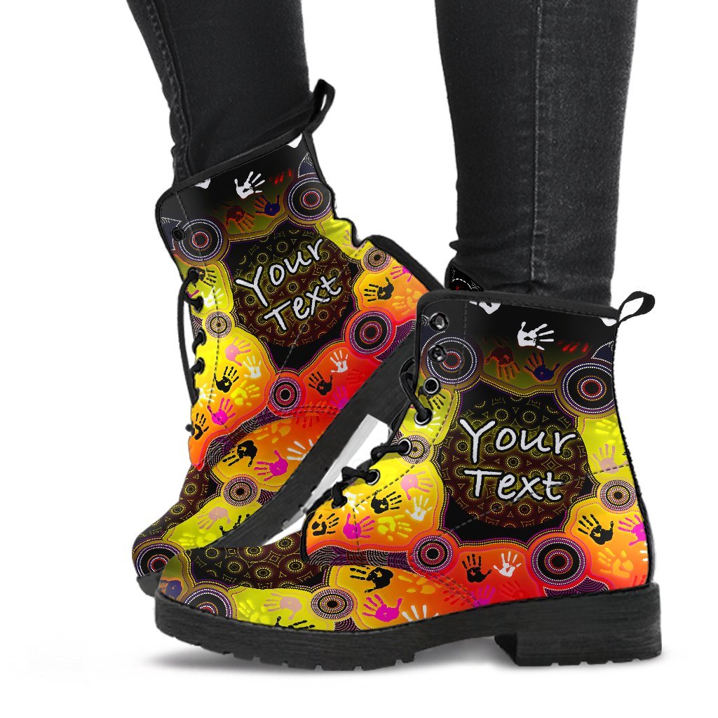 custom-aboriginal-leather-boots-indigenous-circle-dot-painting-hand-art
